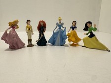 Disney Princess Figure Cake Topper Mini Ornament Toy Collectable Bundle x 6
