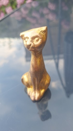 Heavy solid brass cat - solid,