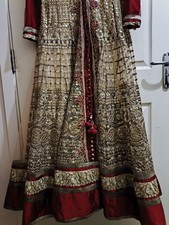 Beautiful Indian maxi dress Red and Gold Asian Wedding