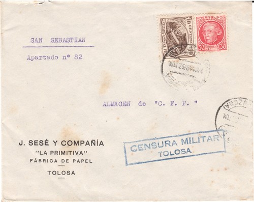 Spain cover 1937 - cover, c.f.p.