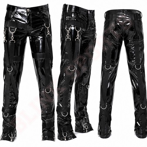Mens black pvc gothic - mens,