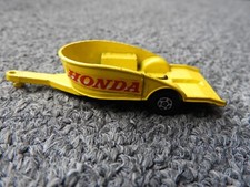 MATCHBOX Series No.38 HONDA MOTORCYCLE Type 3 TRAILER diecast yellow VGC
