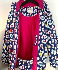M&S Girls Fleece Lined Waterproof Multicolour Coat - Age 13-14years 