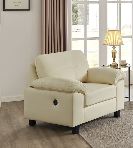 Cream genuine leather seater - leather,