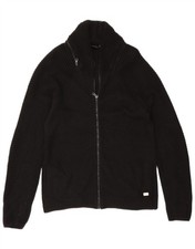 ARMANI EXCHANGE Mens Hooded Cardigan Sweater Medium Black Cotton UD06