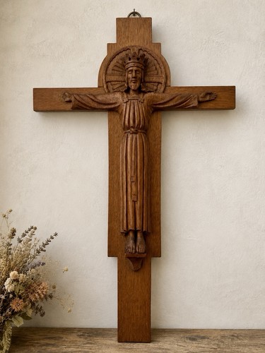 Vintage hand carved wooden - carved,