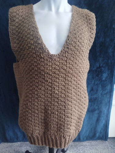 Hand knitted wool tank top - wool,