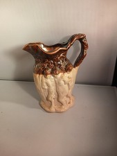 Antique brown saltglaze jug - brown,