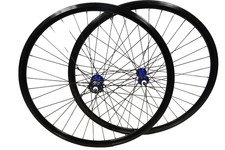FIXIE NEW 700c FLIP FLOP BLACK 31mm RIM WHEELS 622 - 13 SEALED BLUE HUBS