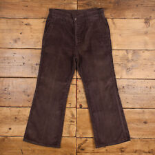 Vintage Levi's Velvet Pants Trousers 33x28 70s White Tab Talon Zip Mens Flared