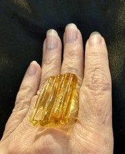 Large Amber Murano Glass
