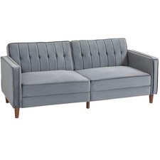 Velvet feel three seater - velvet-feel, sofa