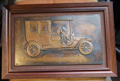 Copper relief vintage lancia - copper,