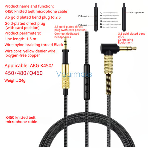 Audio cable with microphone - cable,