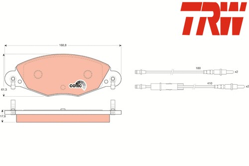 Front brake pad - pad,