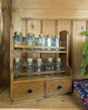 Bespoke Made Honey Oak Spice Rack Or Cabinet