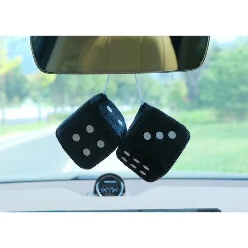 Large plush dice car rear - plush,