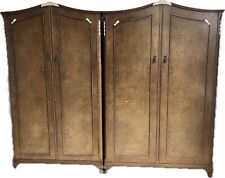 Pair of Vintage ‘Walnut Cabinet Works London’ Wardrobes.