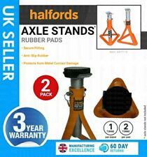 2x Axle Stand Protector Adapter Pads - Anti-Slip Black Rubber - Made in Britain