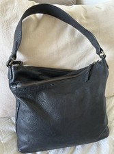 Fat Face Black Leather Slouch