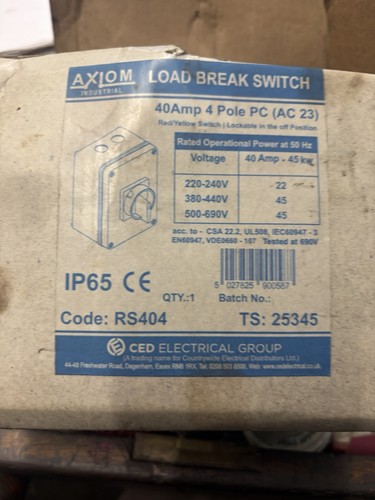 40amp 4pole load break - break, switch