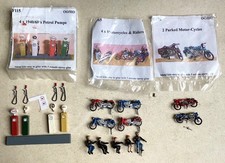 LANGLEY MODELS - OO, F165/G12a/F115 - X6 MOTORCYCLES & RIDERS + PETROL PUMPS
