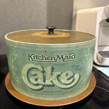 Kitchen Maid 1979 Rare Ballonoff  Tin Cake Dome Tin Cake Carrier USA retro cover