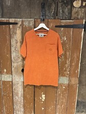 Galt Sand T-Shirt Short Sleeve Crew Neck Orange Cotton Top Men's Large