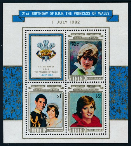 1982 aitutaki princess diana - princess,