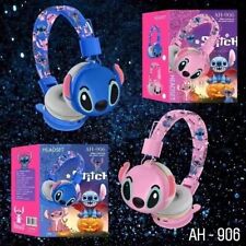 New Disney Stitch Lilo Headphones AH-906 Ear Buds Pink Blue Wireless Bluetooth