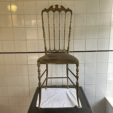 Vintage Brass Chiavari Giuseppe Gaetano Descalzi Dining Chair Mid Century Modern