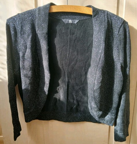 Bhs black sparkle bolero - sparkle,