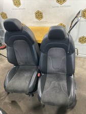 AUDI TT MK2 FRONT SEAT BLACK HALF LEATHER HEATED PAIR 8J VAN CONVERSION 06-14