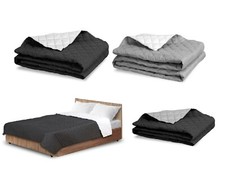 Bed Cover Double Sided Comforter Soft Quilt 100% Microfiber 3 Sizes Antiallergic