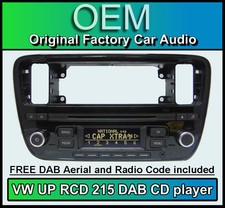 VW UP DAB radio CD player stereo with DAB aerial RCD 215 DAB+ headunit