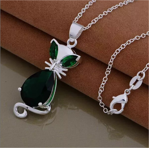 Crystal amethyst pendant chain - crystal,