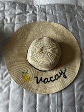 Primark Summer Straw Vacay Lemon Beach Hat One Size
