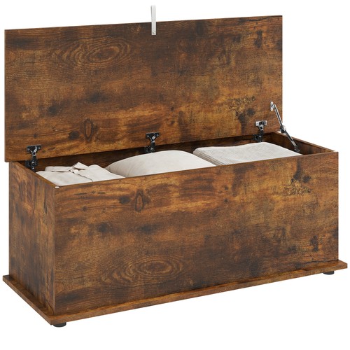 Homcom storage chest with lid - with,