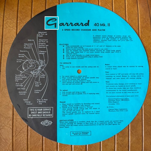 Vintage gerrard turntable - gerrard,