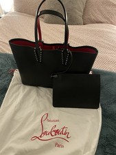 Christian Louboutin Cabata stud-embellished Black leather tote bag Red Bottom
