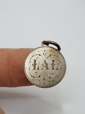 Antique 1867 Italian 2 Lire silver  "LAL" Love Token Coin Pendant Charm