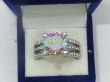 Ladies aurora borealis ring