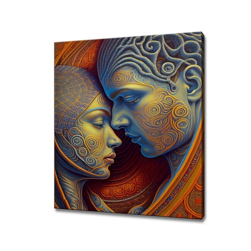 Couple embracing canvas - couple,