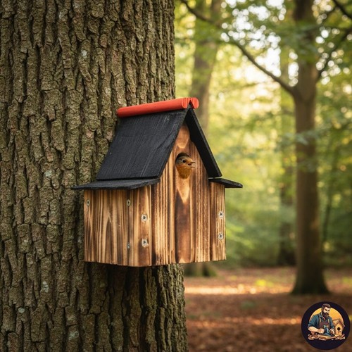 Burnt bird house big nest - ~~,