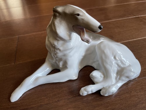 Vintage porcelain borzoi - vintage,