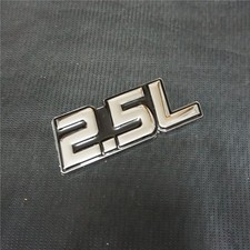 1x Chrome 2.5L Black Metal Sticker Badge Emblem Decal 3D Engine V6 Racing Sports