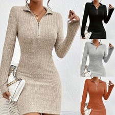 Womens Ribbed Long Sleeve