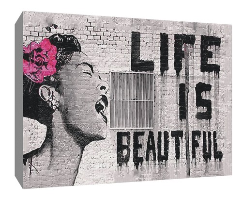Banksy life beautiful - life,