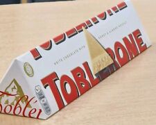 White Toblerone Swiss Chocolate with Honey & Almond Nougat of Switzerland 360g