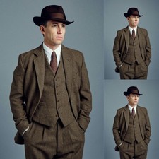 Men Vintage Tweed Suits Wool